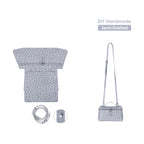 CUCUBIRD Top Grain Leather Inspired Pouch DIY Kits Gray 