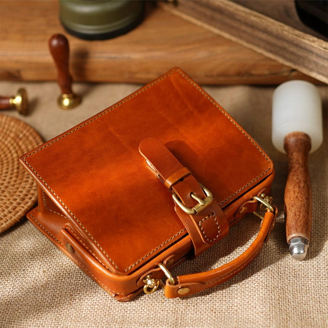 Vegetable Tanned Leather Doctor Bag DIY Kits - CUCUBIRD