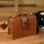 CUCUBIRD Vegetable Tanned Leather Doctor Bag DIY Kits Coffee Brown 