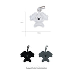 CUCUBIRD Sheep Leather Flap Ears Dog Keychain DIY Kits  