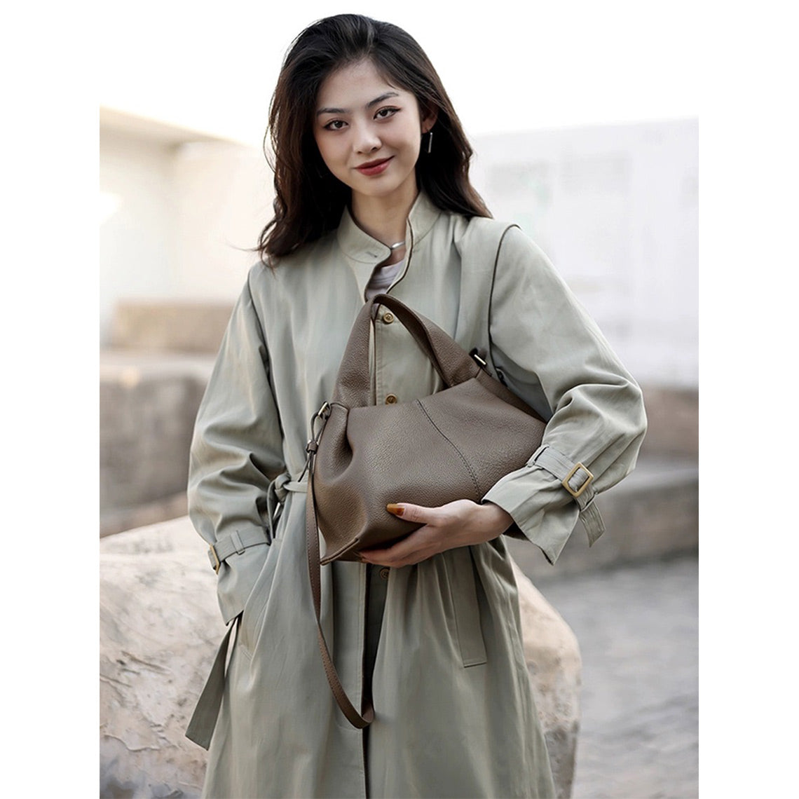 CUCUBIRD Top Grain Leather Cloud Bag DIY Kits  