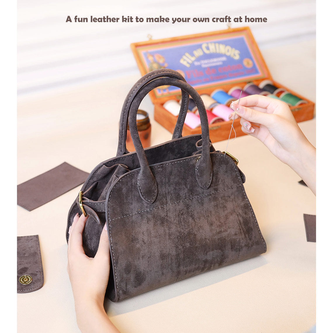 Leather Inspired Row Handbag DIY Kits - CUCUBIRD