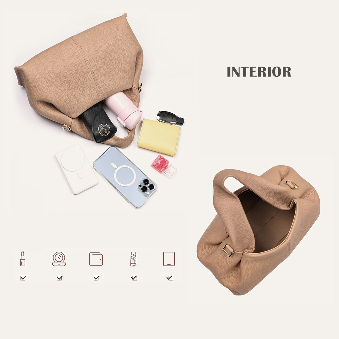 CUCUBIRD Top Grain Leather Cloud Bag DIY Kits  
