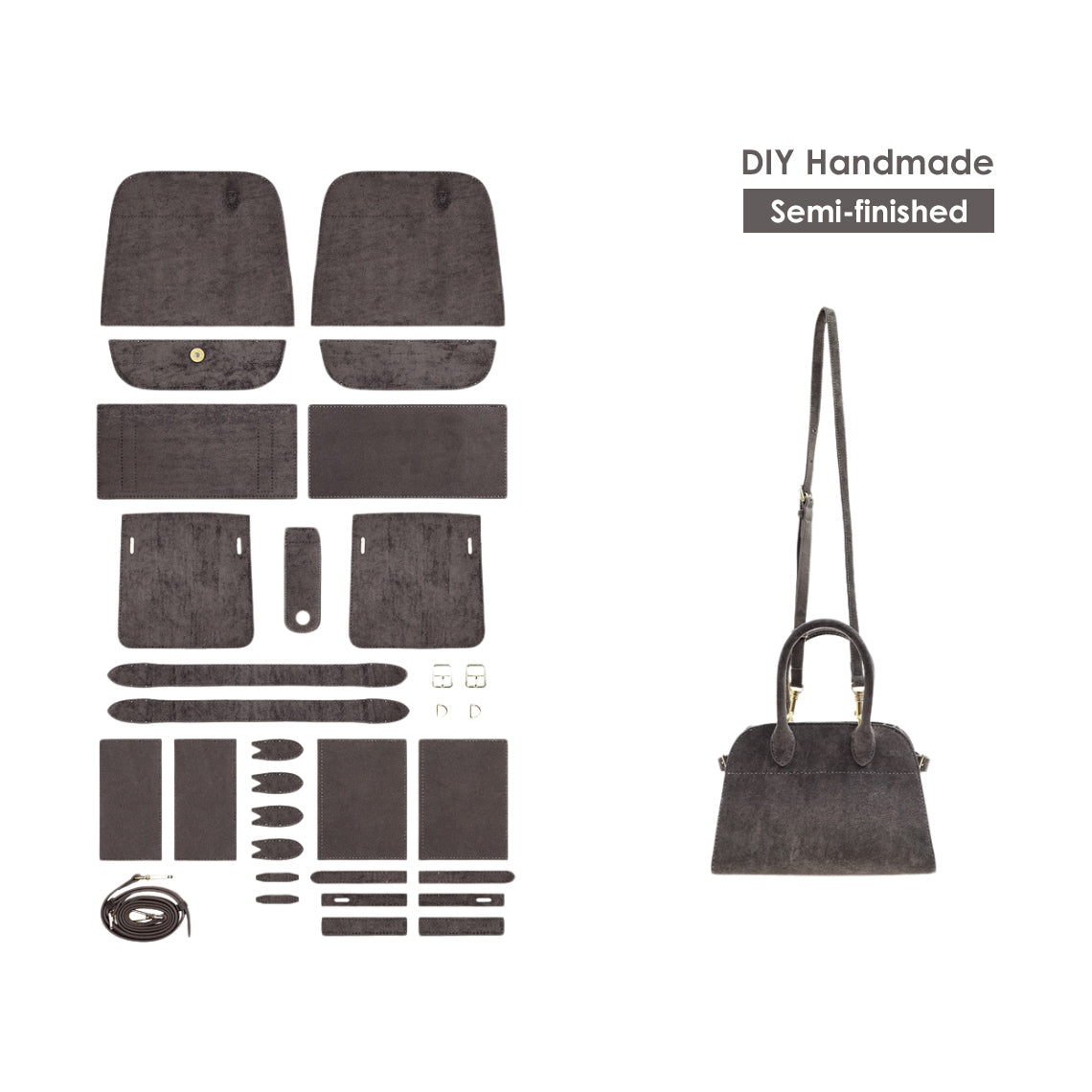 Leather Inspired Row Handbag DIY Kits - CUCUBIRD