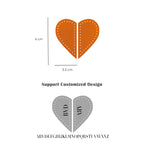 CUCUBIRD Vegetable Tanned Leather Valentine Heart Keychain DIY Kits  