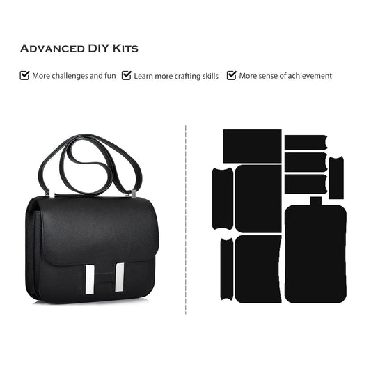 Von Vollnarbenleder inspirierte Kanstance-Tasche – Fortgeschrittene DIY-Kits