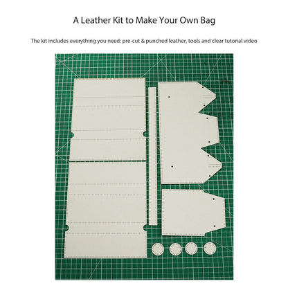 Full Grian Leather Mini Square Bag DIY Kits - CUCUBIRD