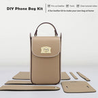 CUCUBIRD Top Grain Leather Cell Phone Bag DIY Kits  