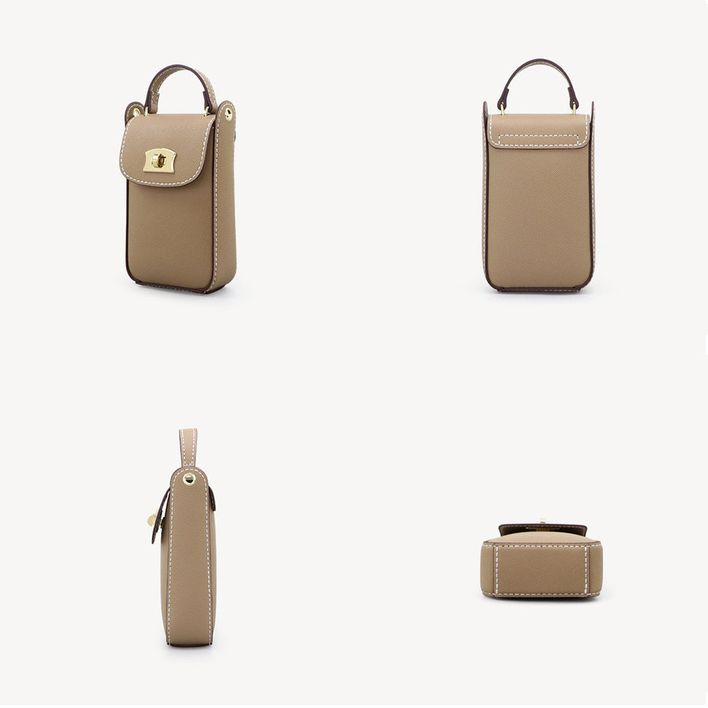 CUCUBIRD Top Grain Leather Cell Phone Bag DIY Kits  