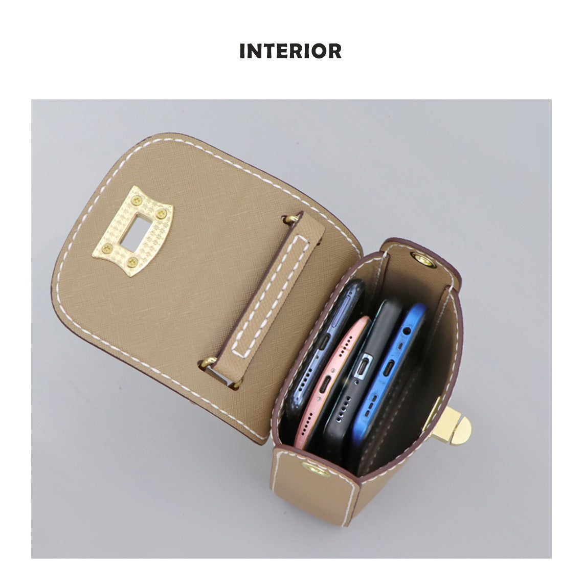 CUCUBIRD Top Grain Leather Cell Phone Bag DIY Kits  