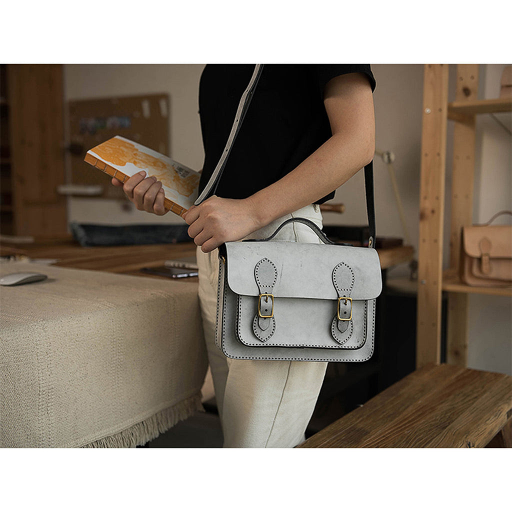 CUCUBIRD Vegetable Tanned Leather Satchel Crossbody Bag DIY Kits  