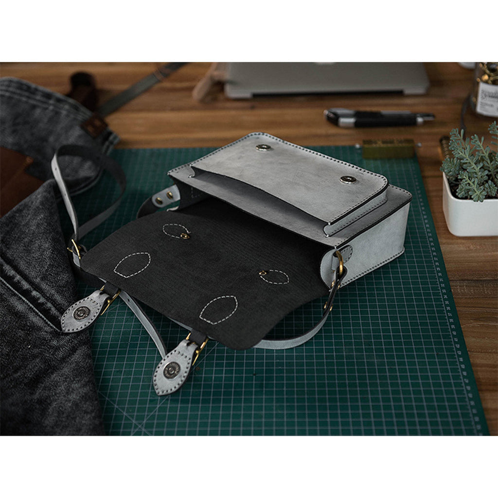 CUCUBIRD Vegetable Tanned Leather Satchel Crossbody Bag DIY Kits  