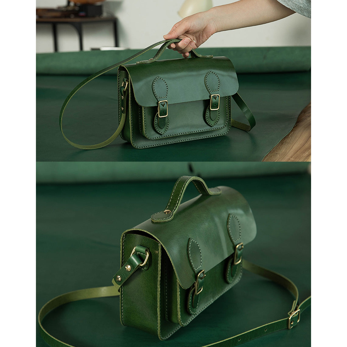 CUCUBIRD Vegetable Tanned Leather Satchel Crossbody Bag DIY Kits  