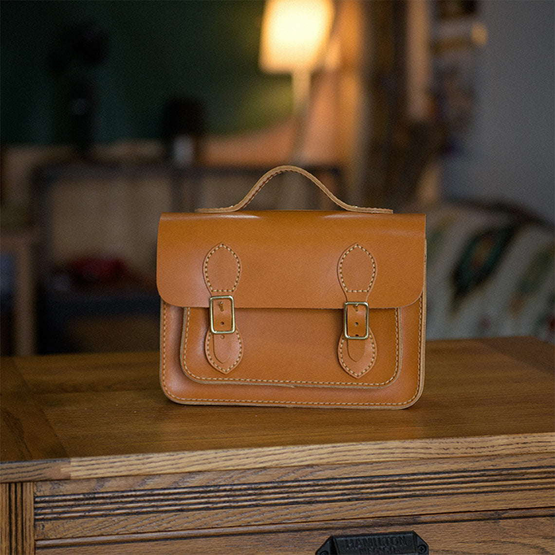 CUCUBIRD Vegetable Tanned Leather Satchel Crossbody Bag DIY Kits Brown - Veg tanned leather 