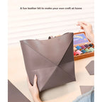 Leather Inspired Puzzle Fold Tote Bag DIY Kits - CUCUBIRD