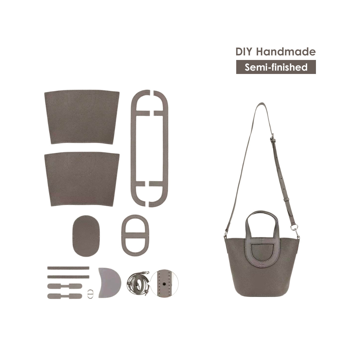 CUCUBIRD Top Grain Leather Inspired Loop Bag DIY Kits  