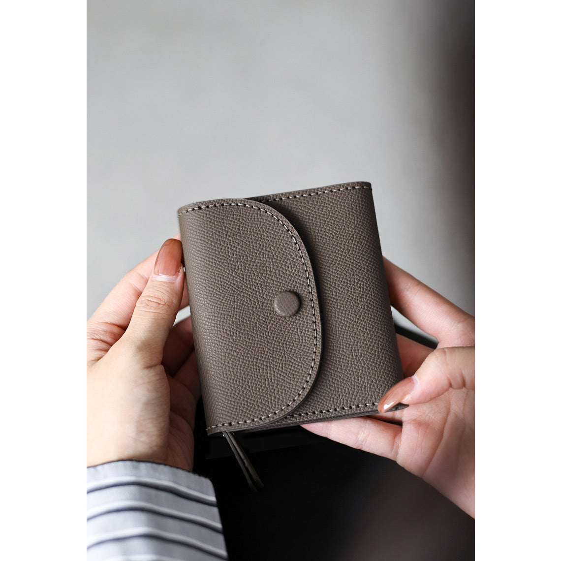 Top Grain Leather Compact Coin Purse DIY Kits - CUCUBIRD