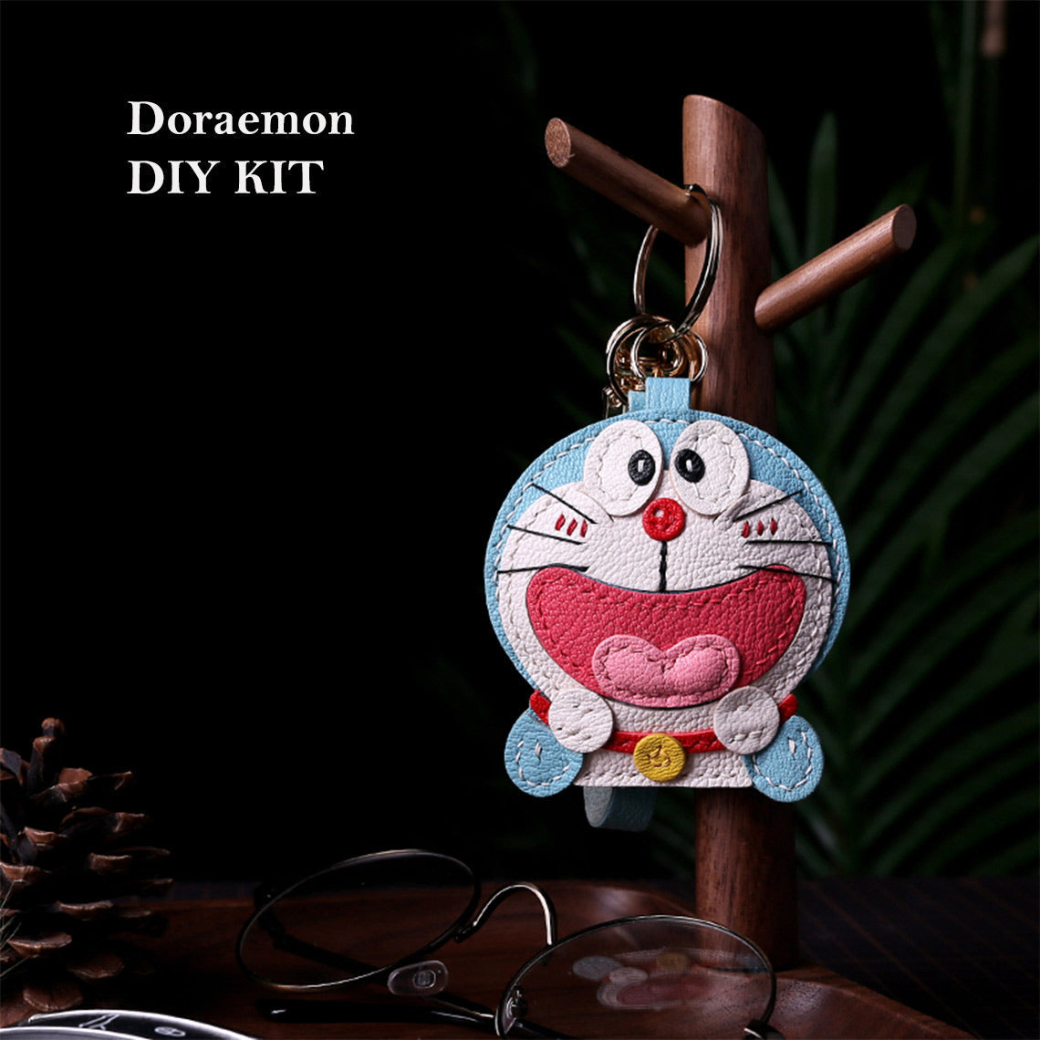 CUCUBIRD Sheep Leather Doraemon Bag Charm DIY Kit  