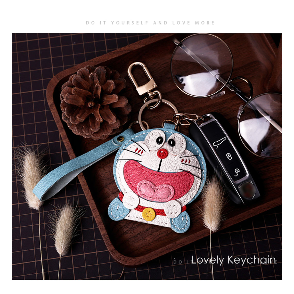 Sheep Leather Doraemon Bag Charm DIY Kit