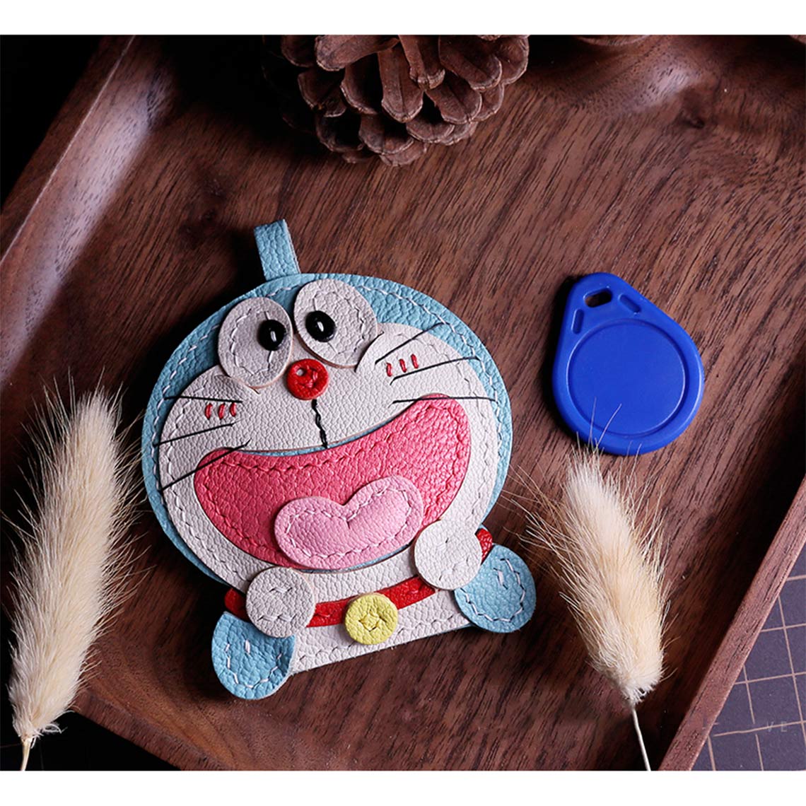 CUCUBIRD Sheep Leather Doraemon Bag Charm DIY Kit  