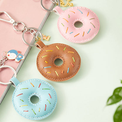 Sheep Leather Doughnut Keychain DIY Kits - CUCUBIRD