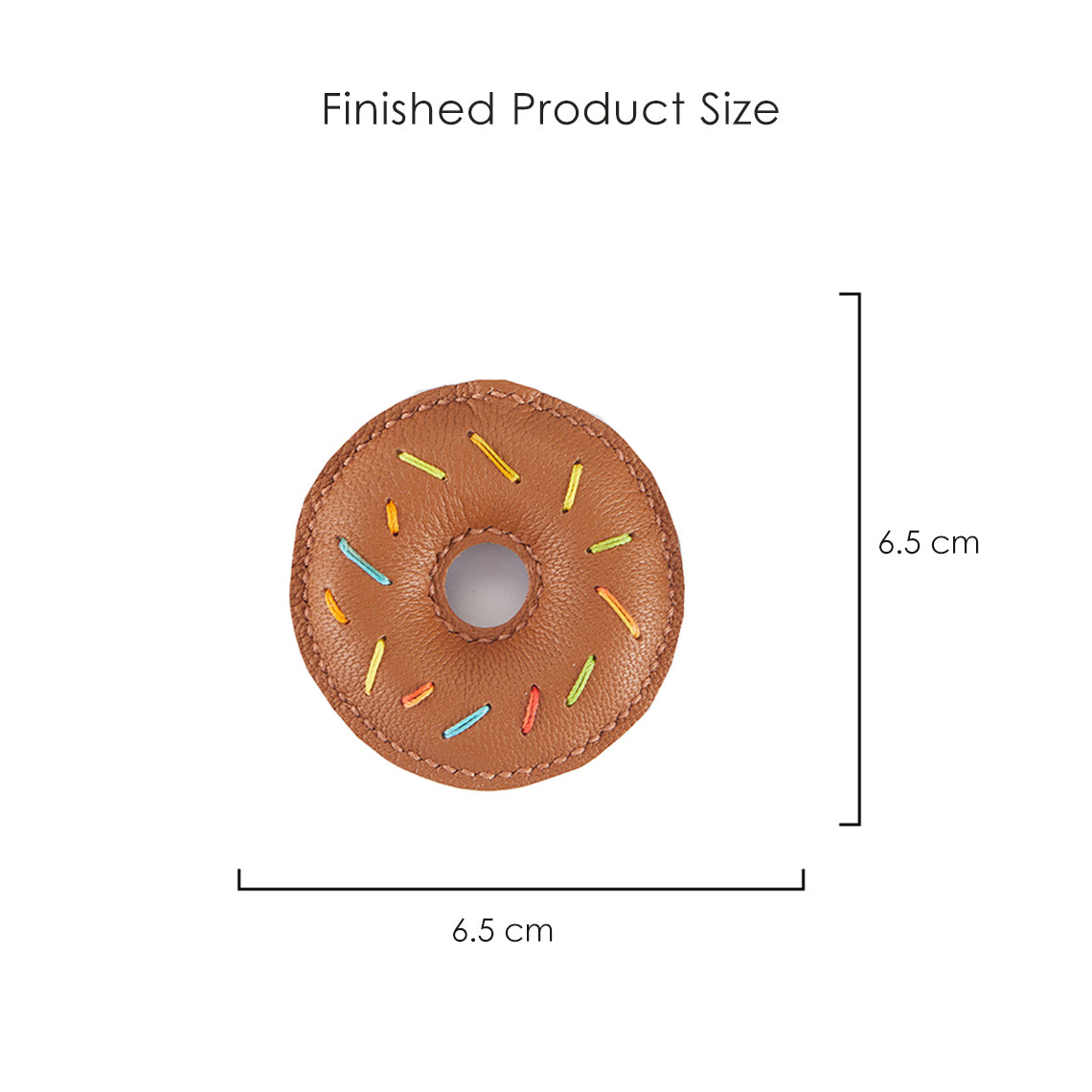 CUCUBIRD Sheep Leather Doughnut Keychain DIY Kits  