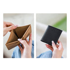 CUCUBIRD Top Grain Leather Simple Bifold Wallet DIY Kits  