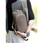 CUCUBIRD Top Grain Leather Men Fanny Pack Waist Bag DIY Kit  