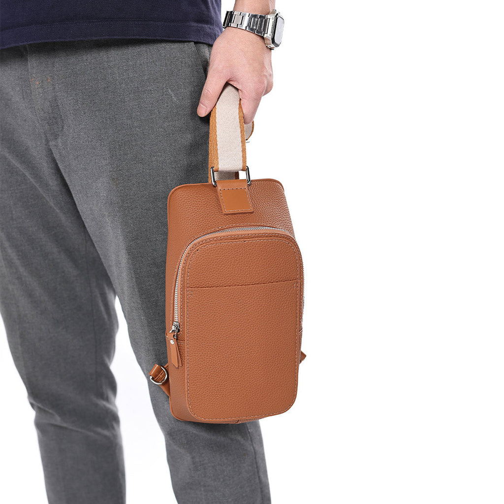 CUCUBIRD Top Grain Leather Men Fanny Pack Waist Bag DIY Kit  