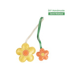 CUCUBIRD Sheep Leather Flowers Charm DIY Kits Orange 