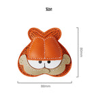 CUCUBIRD Sheep Leather Garfield Cat Keychain DIY Kit  