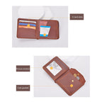 CUCUBIRD Crazy Horse Leather Trifold Wallet DIY Kit  