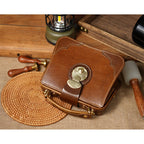 CUCUBIRD Full Grian Leather Chinese Style Doctor Bag DIY Kits  