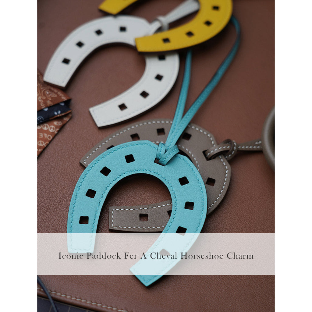 CUCUBIRD Full Grain Leather Paddock Horseshoe Bag Charm DIY Kit  