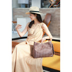 CUCUBIRD Leather Checker Bucket Handbag DIY Kits  