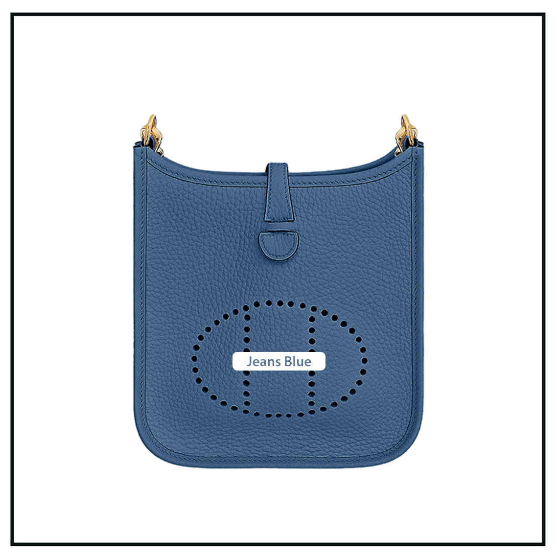 CUCUBIRD Full Grain Leather Mini Evelyn Bag DIY Kit Jeans Blue 