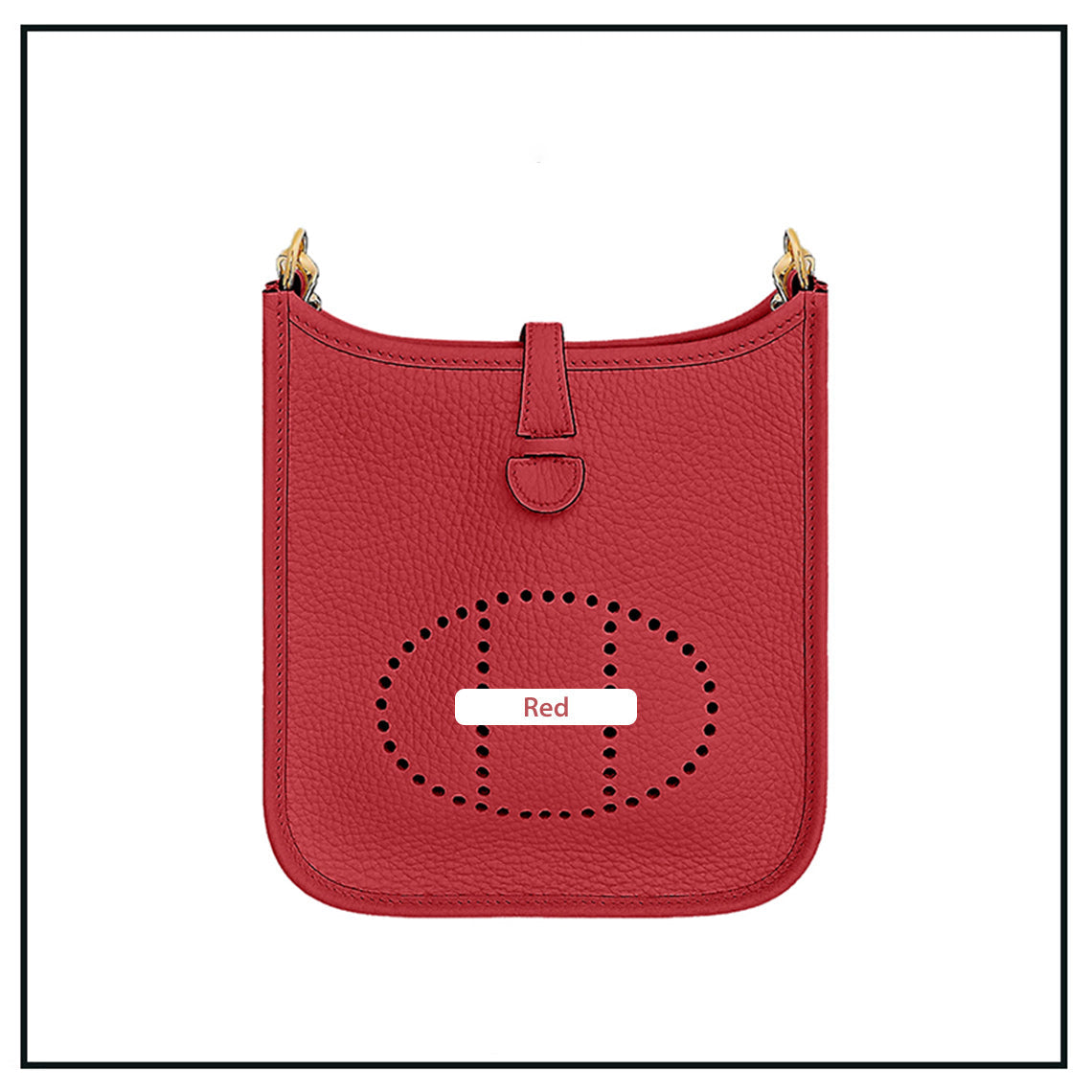 CUCUBIRD Full Grain Leather Mini Evelyn Bag DIY Kit Red 