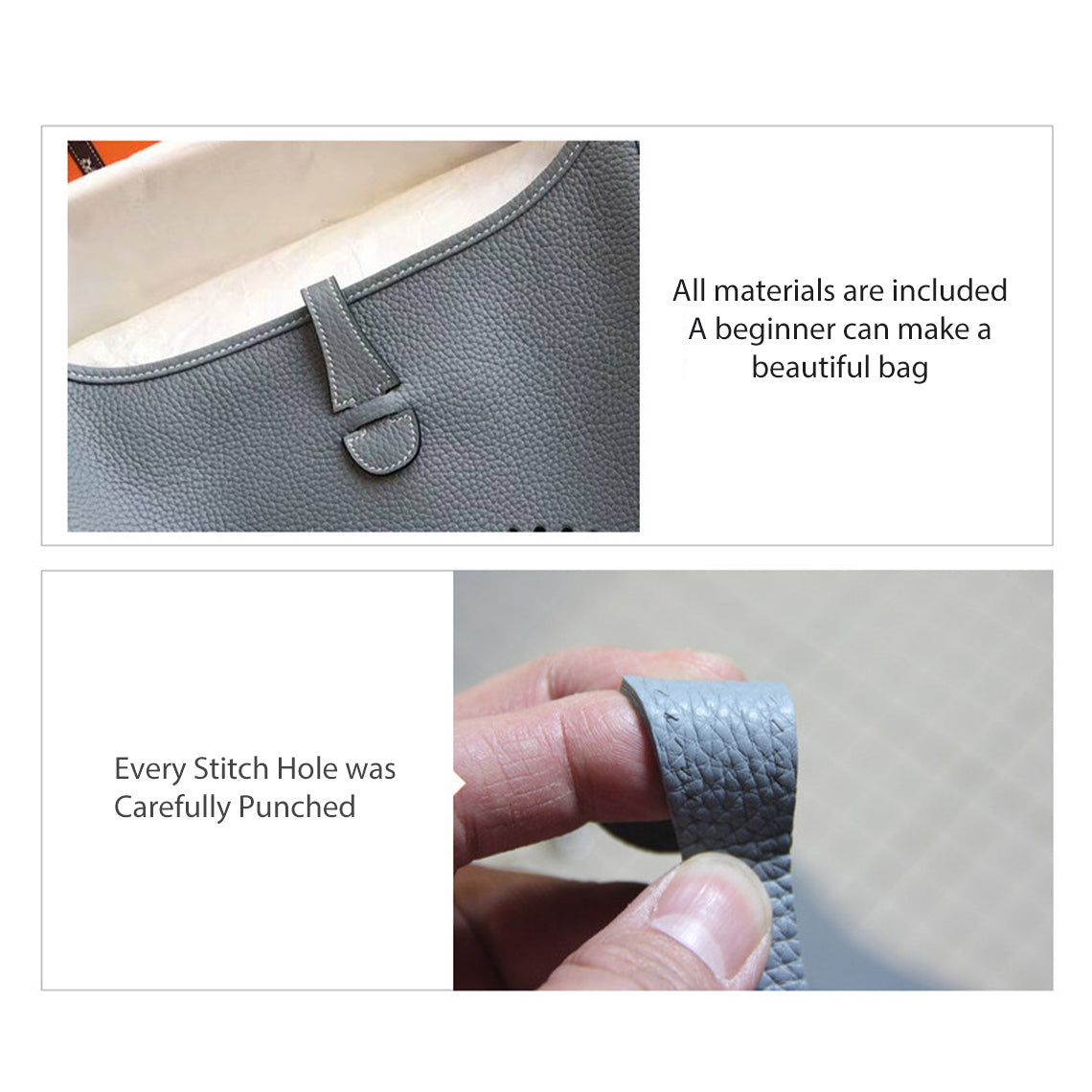 Full Grain Leather Mini Evelyn Bag DIY Kit - CUCUBIRD