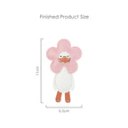 CUCUBIRD Sheep Leather Happy Duck Keychain DIY Kits  