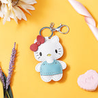 CUCUBIRD Sheep Leather Hello Kitty Keychain Charm DIY Kit  