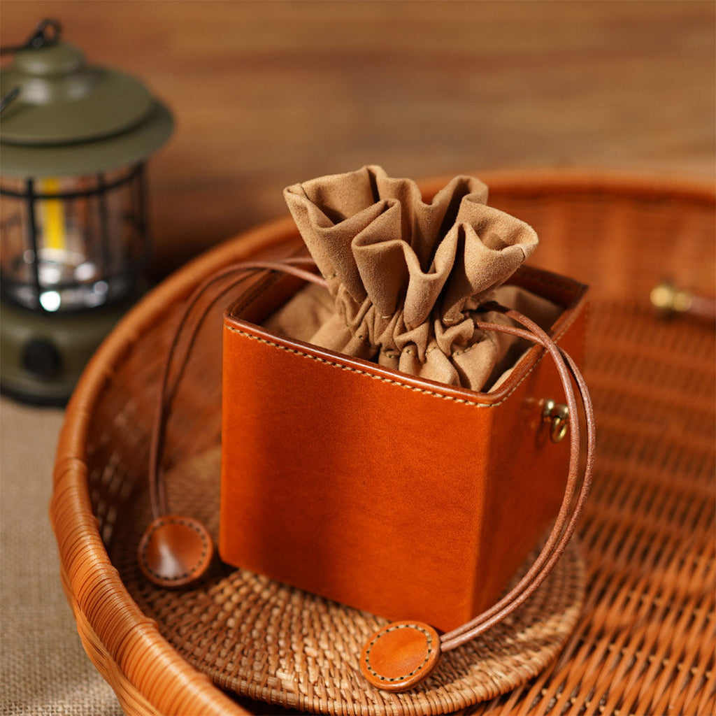 CUCUBIRD Full Grian Leather Mini Square Bag DIY Kits  