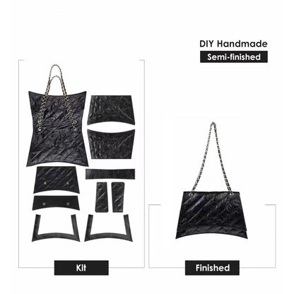 Top Grain Leather Inspired Crush Hourglass Bag DIY Kit - CUCUBIRD