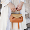 CUCUBIRD Top Grain Leather Inspired Smile Bag DIY Kits Camel - Mini 