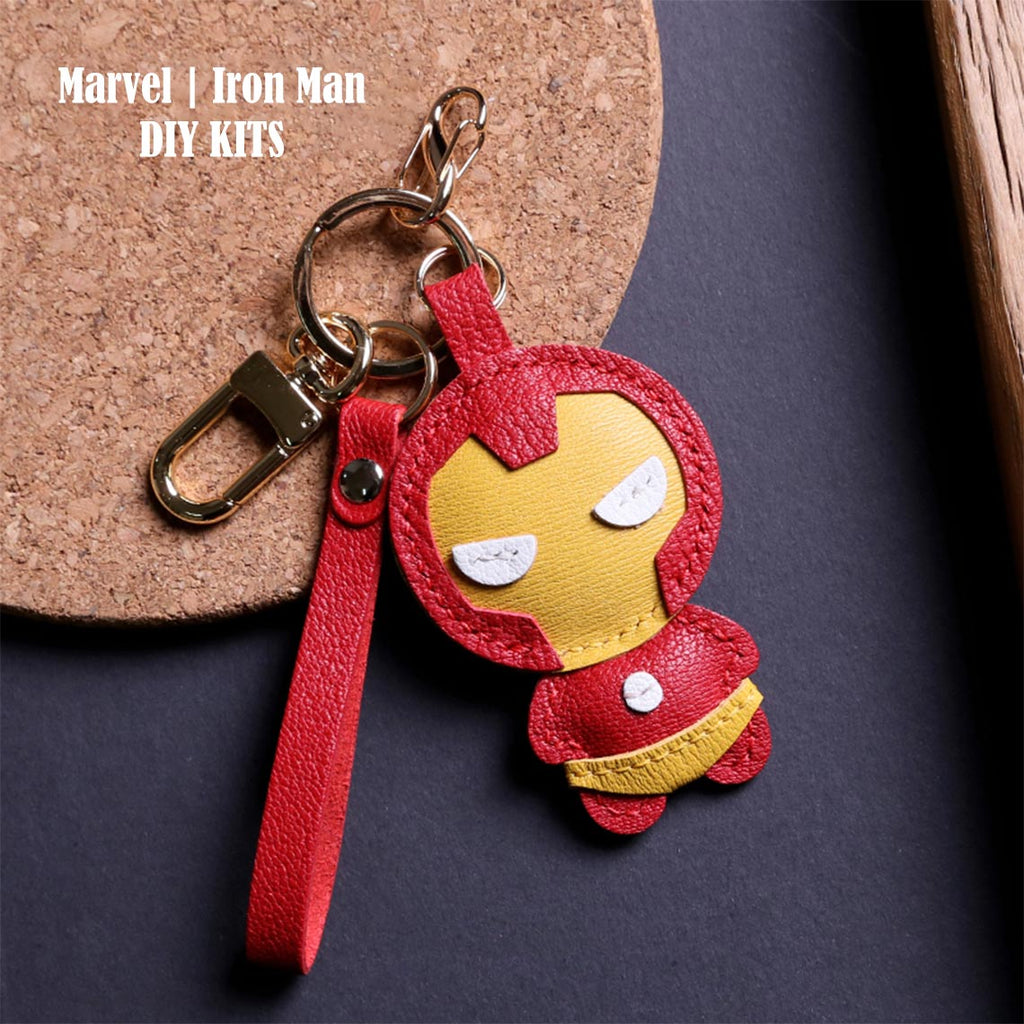 CUCUBIRD Leather Iron Men Keychain DIY Kit  