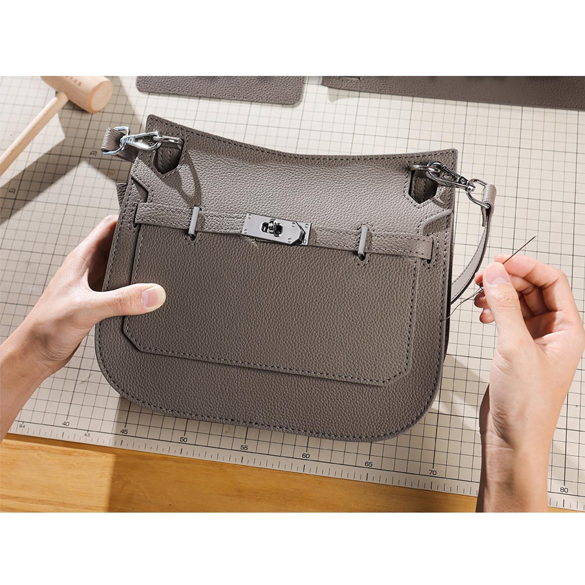 CUCUBIRD Top Grain Leather Jypsiere Crossbody Bag DIY Kit  
