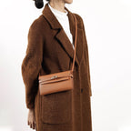 CUCUBIRD Leather Kelly Long Wallet DIY Kit Brown - With strap 