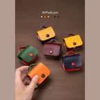 CUCUBIRD Full Grain Leather Bi-color AirPods 1/2/3 Pro Holder DIY Kits  