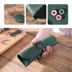 CUCUBIRD Full Grain Leather Drawstring Pen Case DIY Kits  