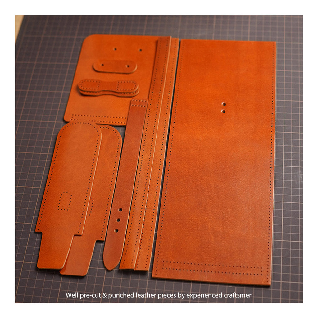 CUCUBIRD Full Grain Leather Vintage Phone Bag DIY Kits  