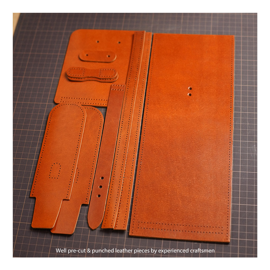 CUCUBIRD Full Grain Leather Vintage Phone Bag DIY Kits  